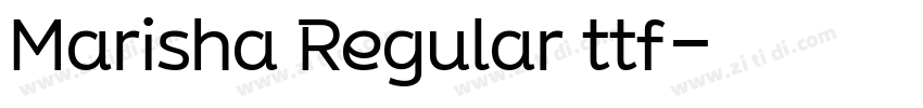 Marisha Regular ttf字体转换
